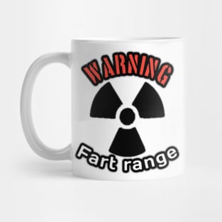 Warning, fart range Mug